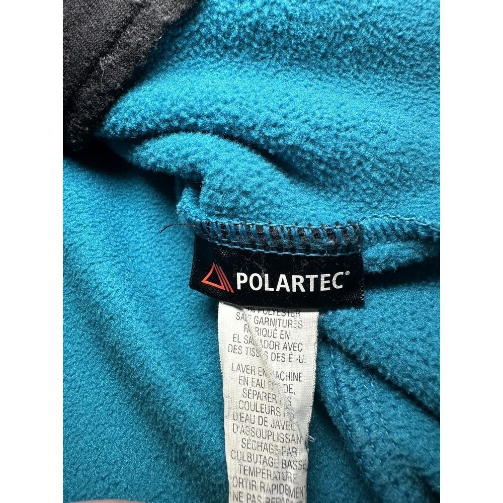 VINTAGE LL Bean Men's Zip Up Pockets Fleece Jacket Turquoise Size M Reg - Picture 8 of 8